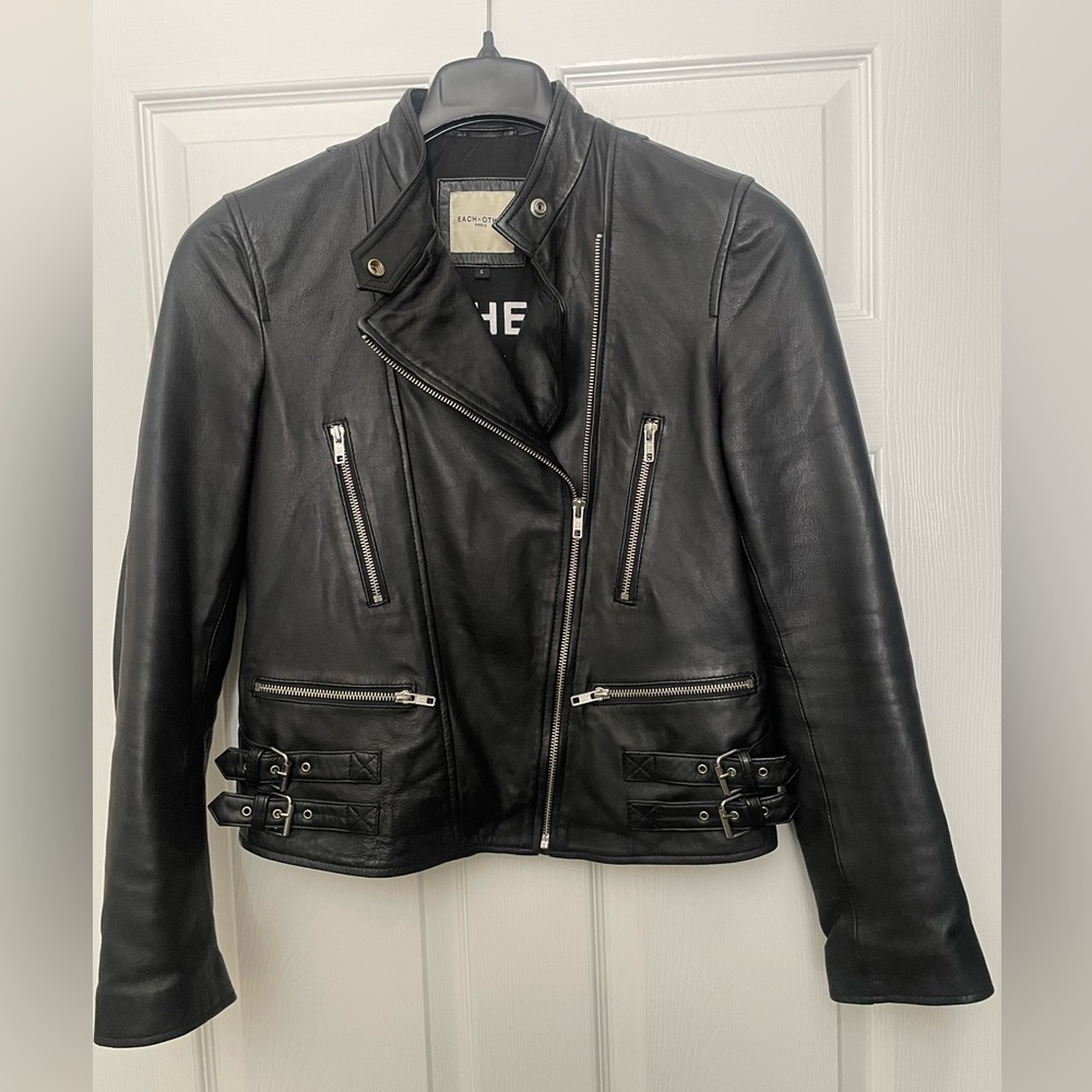 EACH X OTHER Leather Moto Jacket size S